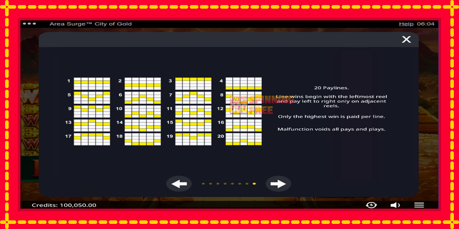 Area Surge City of Gold mesin slot dengan animasi cerah, gambar 6