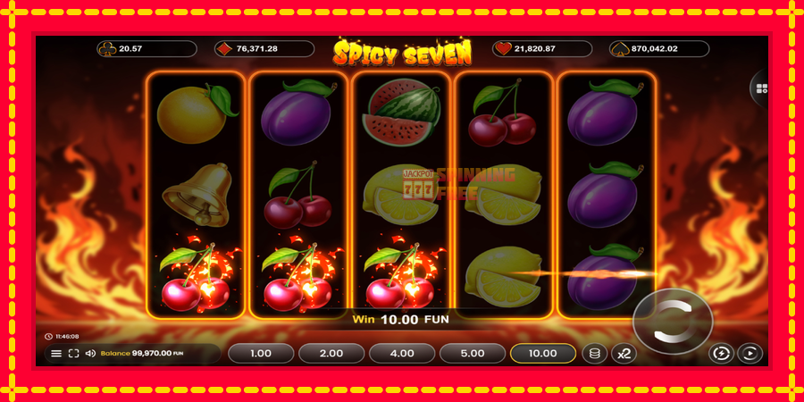 Spicy Seven 20 mesin slot dengan animasi cerah, gambar 3