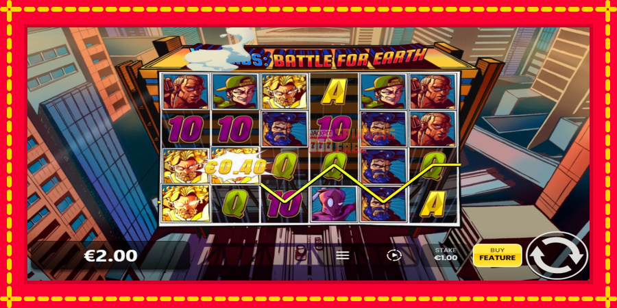 Legends: Battle for Earth mesin slot dengan animasi cerah, gambar 3