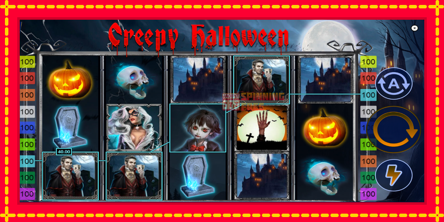 Creepy Halloween mesin slot dengan animasi cerah, gambar 4