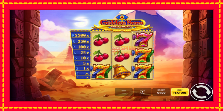 Golden Suns: Chain Collect mesin slot dengan animasi cerah, gambar 1