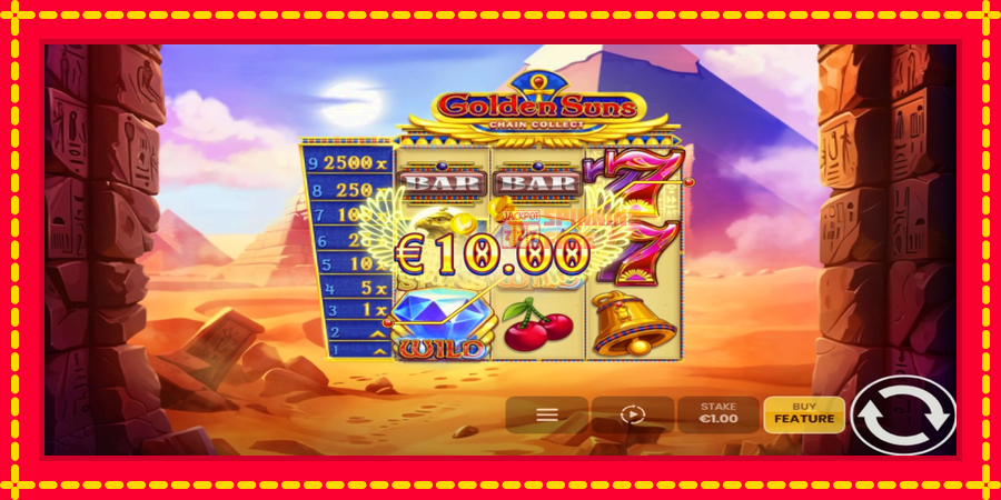 Golden Suns: Chain Collect mesin slot dengan animasi cerah, gambar 2