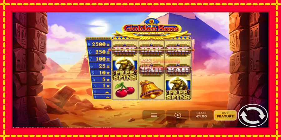 Golden Suns: Chain Collect mesin slot dengan animasi cerah, gambar 3