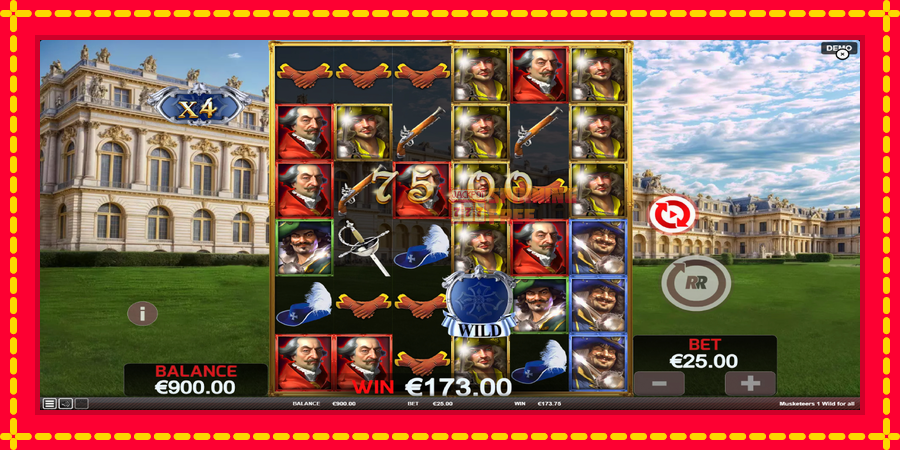 Musketeers 1 Wild for All mesin slot dengan animasi cerah, gambar 3