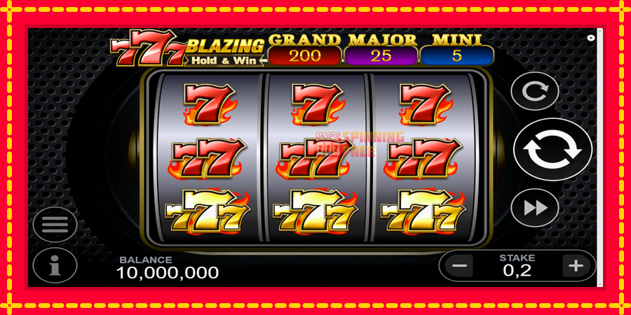 777 Blazing Hold & Win mesin slot dengan animasi cerah, gambar 1