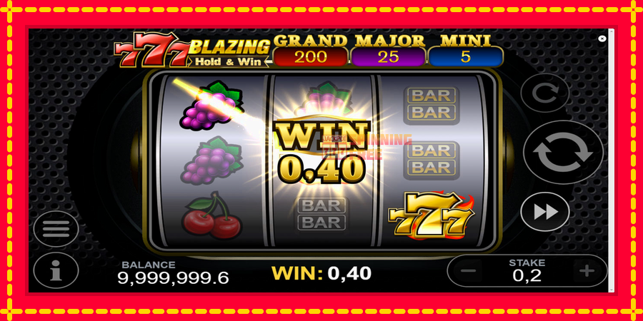 777 Blazing Hold & Win mesin slot dengan animasi cerah, gambar 2