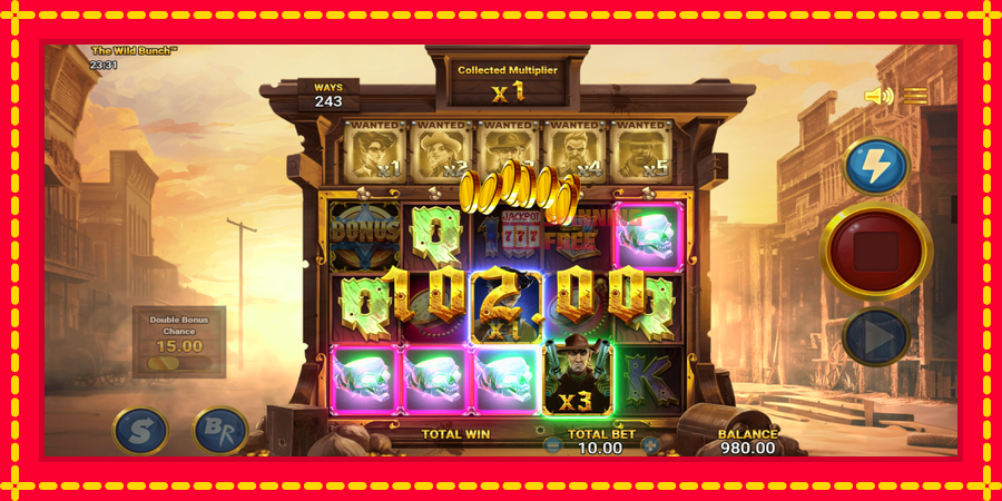 The Wild Bunch mesin slot dengan animasi cerah, gambar 3