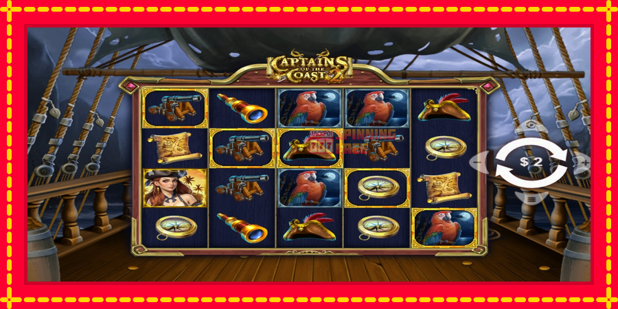 Captains of the Coast 2 mesin slot dengan animasi cerah, gambar 1