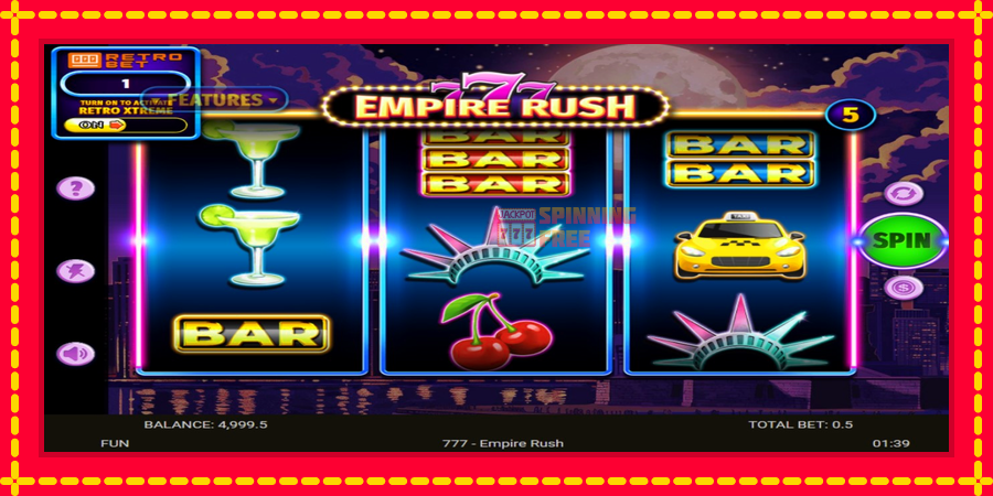 777 Empire Rush mesin slot dengan animasi cerah, gambar 2