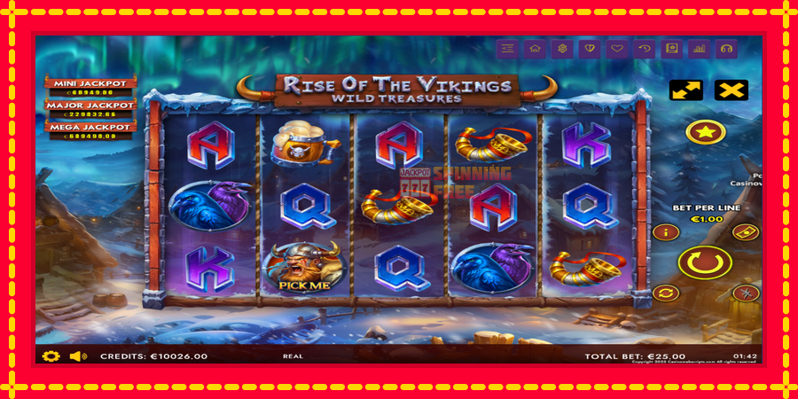 Rise of The Vikings - Wild Treasures mesin slot dengan animasi cerah, gambar 2