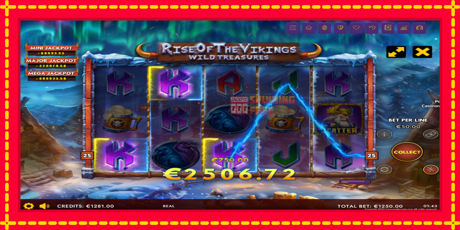 Rise of The Vikings - Wild Treasures mesin slot dengan animasi cerah, gambar 3