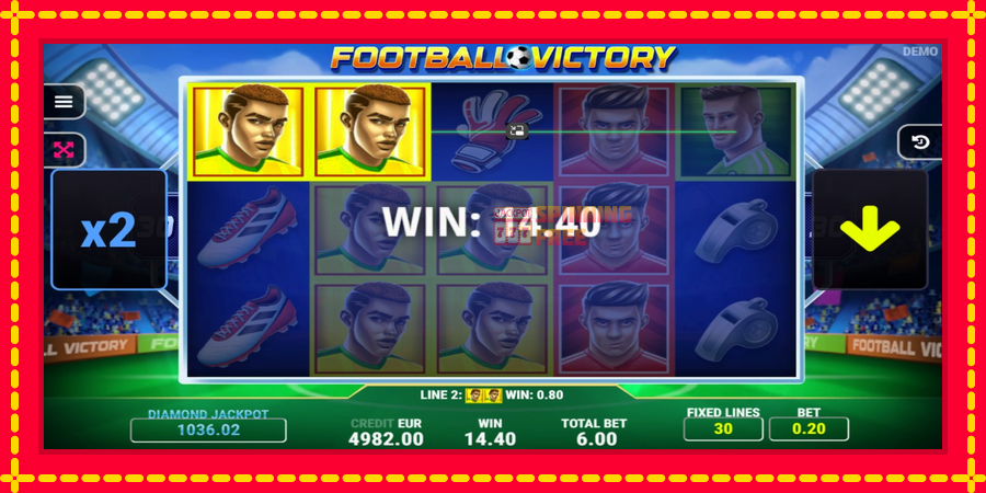 Football Victory mesin slot dengan animasi cerah, gambar 3