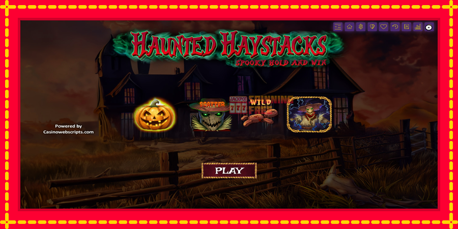 Haunted Haystacks - Spooky Hold and Win mesin slot dengan animasi cerah, gambar 1