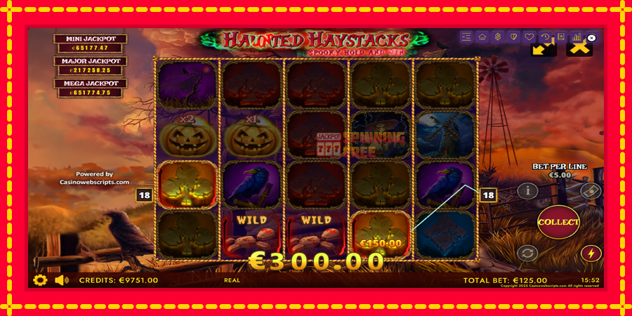 Haunted Haystacks - Spooky Hold and Win mesin slot dengan animasi cerah, gambar 3