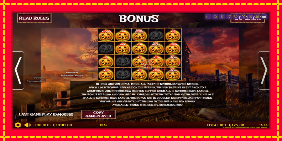 Haunted Haystacks - Spooky Hold and Win mesin slot dengan animasi cerah, gambar 7