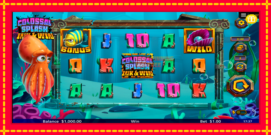 Colossal Splash Ink & Win mesin slot dengan animasi cerah, gambar 1