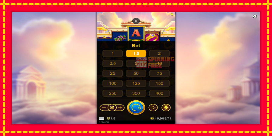 Zeus Rise mesin slot dengan animasi cerah, gambar 5