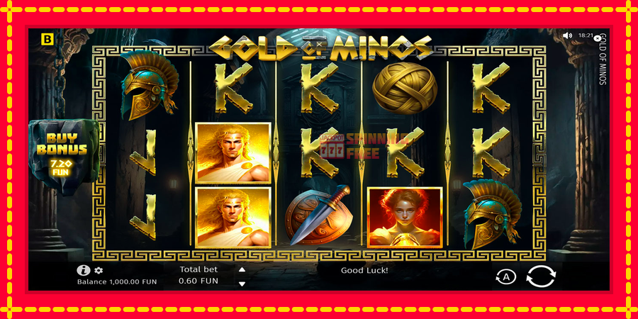 Gold of Minos mesin slot dengan animasi cerah, gambar 1