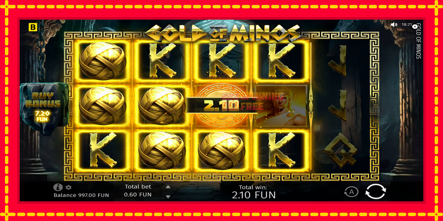 Gold of Minos mesin slot dengan animasi cerah, gambar 2