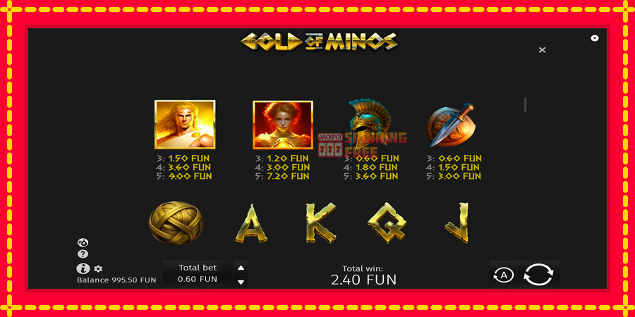 Gold of Minos mesin slot dengan animasi cerah, gambar 6