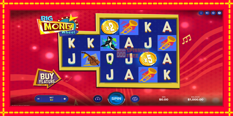 Big Money Wheel mesin slot dengan animasi cerah, gambar 2