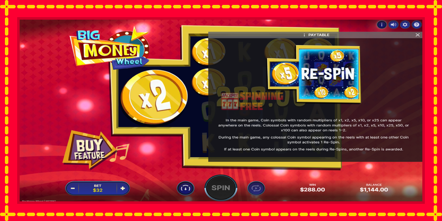 Big Money Wheel mesin slot dengan animasi cerah, gambar 6