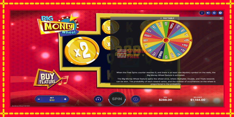 Big Money Wheel mesin slot dengan animasi cerah, gambar 7