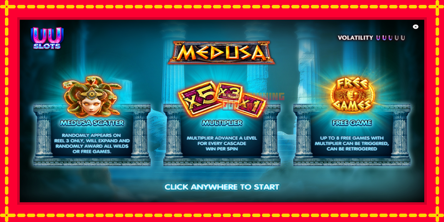 Medusa mesin slot dengan animasi cerah, gambar 1