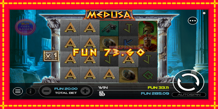 Medusa mesin slot dengan animasi cerah, gambar 3