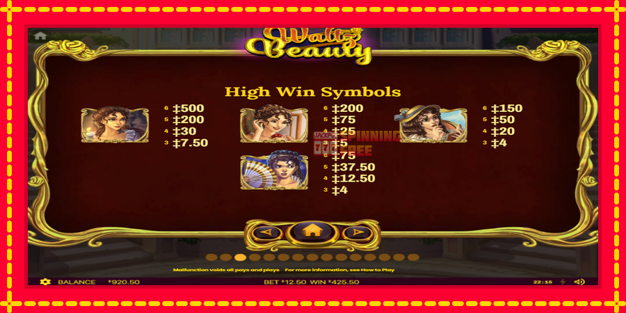 Waltz Beauty mesin slot dengan animasi cerah, gambar 5