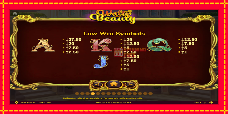 Waltz Beauty mesin slot dengan animasi cerah, gambar 7