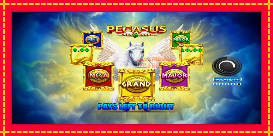 Pegasus Cash Spree mesin slot dengan animasi cerah, gambar 1