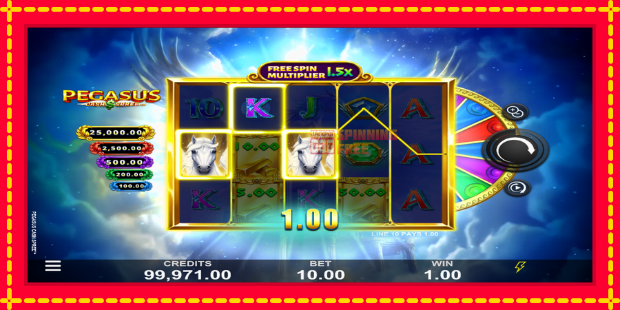 Pegasus Cash Spree mesin slot dengan animasi cerah, gambar 3