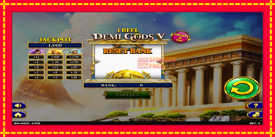 1 Reel - Demi Gods V mesin slot dengan animasi cerah, gambar 2