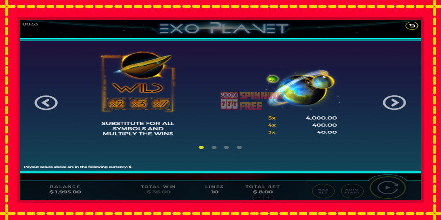 Exo Planet mesin slot dengan animasi cerah, gambar 4