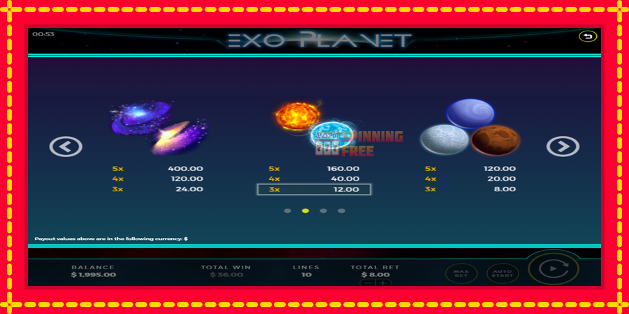 Exo Planet mesin slot dengan animasi cerah, gambar 5