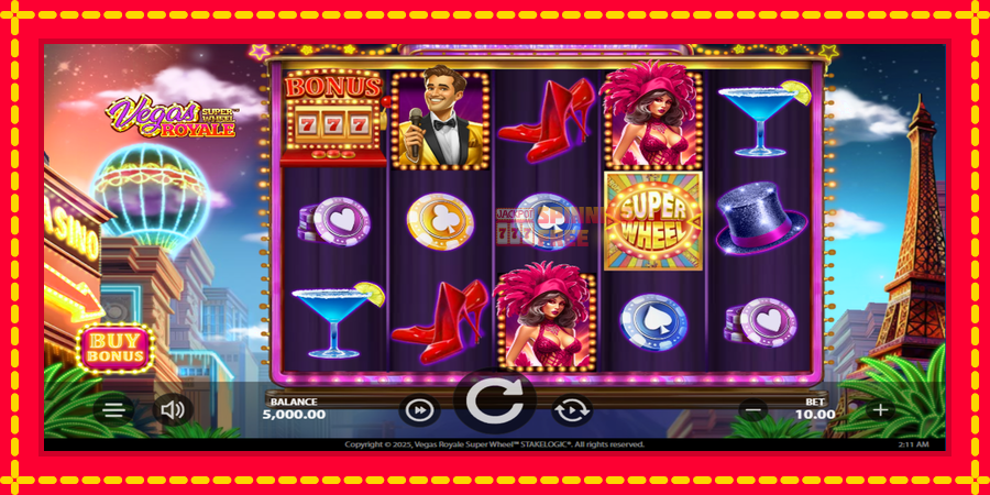 Vegas Royale Super Wheel mesin slot dengan animasi cerah, gambar 2