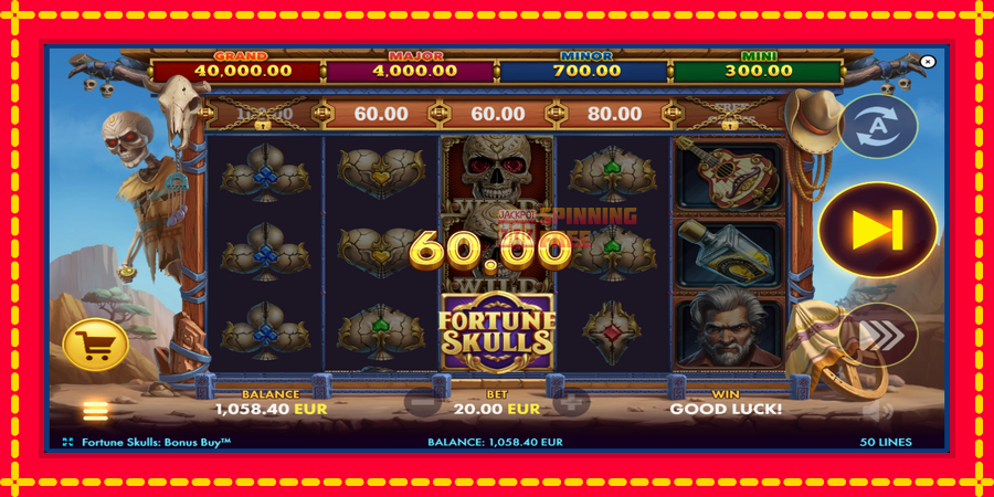 Fortune Skulls Bonus Buy mesin slot dengan animasi cerah, gambar 3