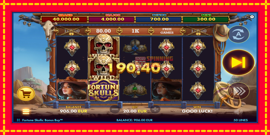 Fortune Skulls Bonus Buy mesin slot dengan animasi cerah, gambar 4