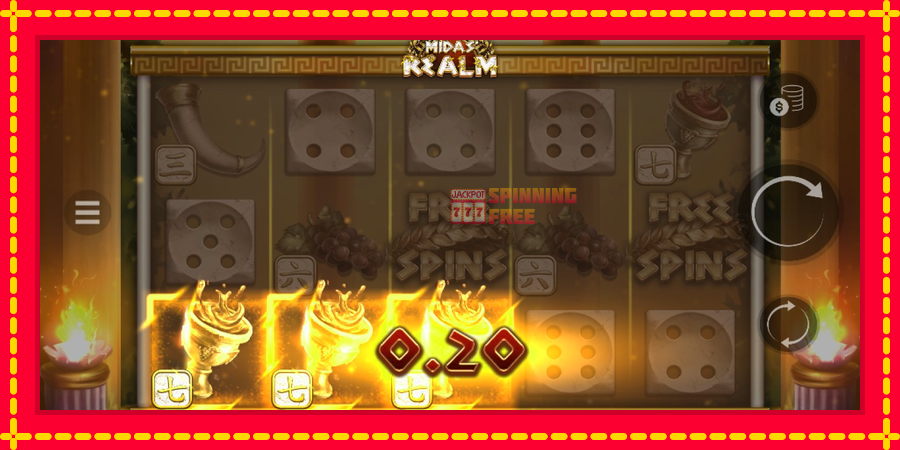 Midas Realm Dice mesin slot dengan animasi cerah, gambar 2