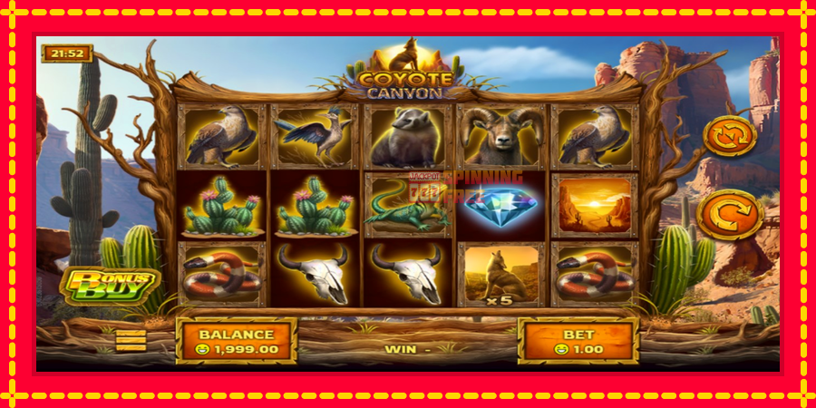 Coyote Canyon mesin slot dengan animasi cerah, gambar 2