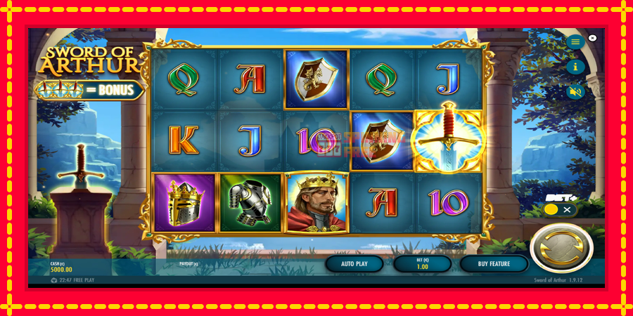 Sword of Arthur mesin slot dengan animasi cerah, gambar 2