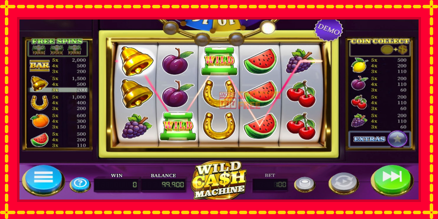 Wild Cash Machine mesin slot dengan animasi cerah, gambar 2