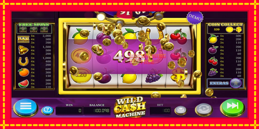 Wild Cash Machine mesin slot dengan animasi cerah, gambar 4