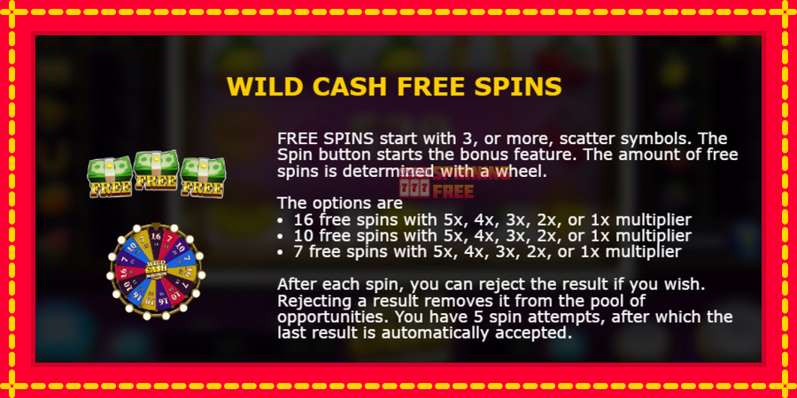 Wild Cash Machine mesin slot dengan animasi cerah, gambar 6