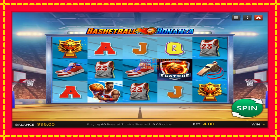 Basketball Bonanza mesin slot dengan animasi cerah, gambar 1