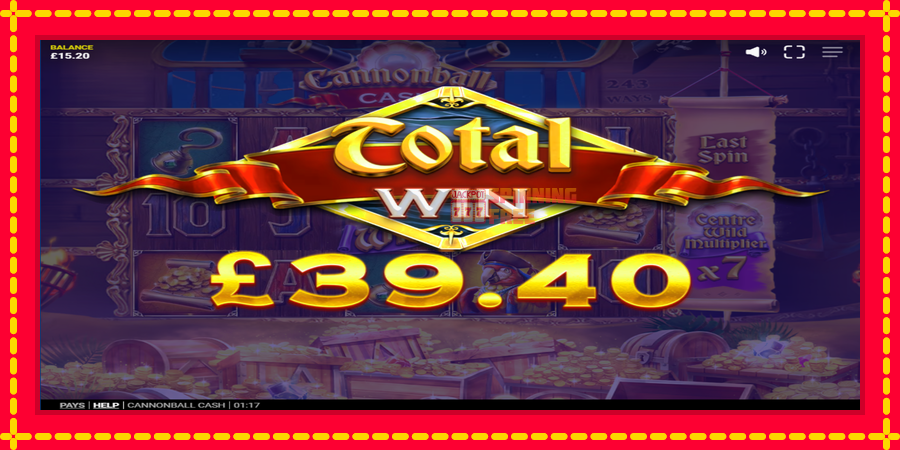 Cannonball Cash mesin slot dengan animasi cerah, gambar 5