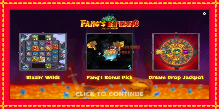 Fangs Inferno Dream Drop mesin slot dengan animasi cerah, gambar 1