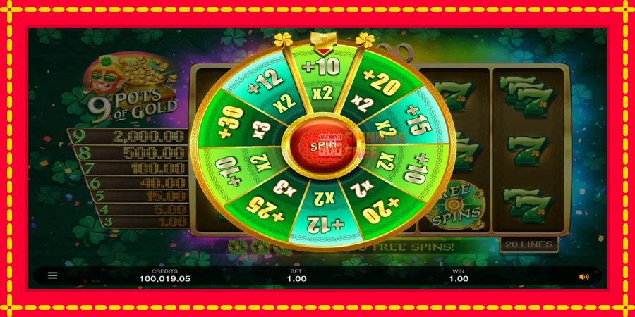 9 Pots of Gold Land & Win mesin slot dengan animasi cerah, gambar 4