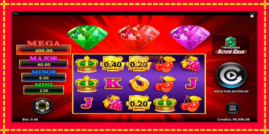 777 Gold Action Cash mesin slot dengan animasi cerah, gambar 2